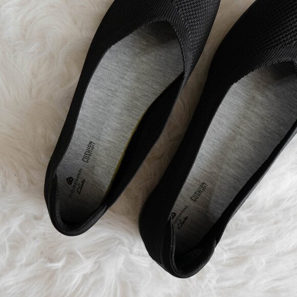Clarks Cloudsteppers Carly Wish Flats Women’s Size 8.5 Black Comfort Slip-Ons - Picture 3 of 7